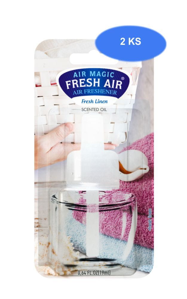 Fresh Air náhradná náplň elektrického osviežovača 19 ml Fresh Linen (2 ks)